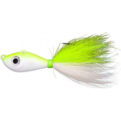 Mustad Big Eye Buck Tail Jigs Chartreuse 1 oz