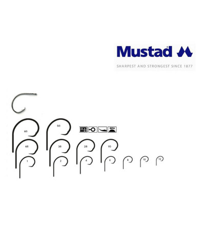 Mustad Demon Circle Hook Fine Size 10 Mustad Demon Circle Hook Fine Size 10