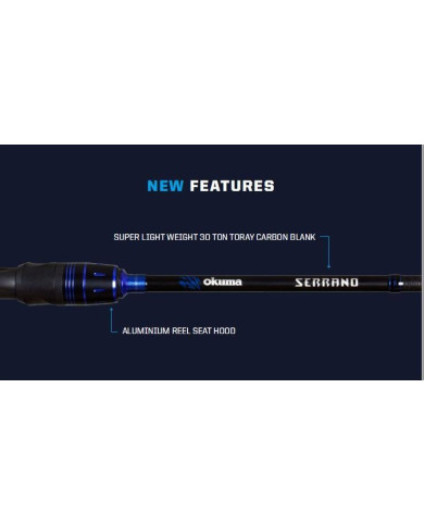 Okuma Serrano Blue 7' M Power Fast Action Spinning Rod (Ned Rig Finesse) Okuma Serrano Blue 7' M Power Fast Action Spinning Rod (Ned Rig Finesse)