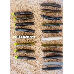 Secret Secret Ned Worm - Ned Rig Bait Amber Laminate 3in