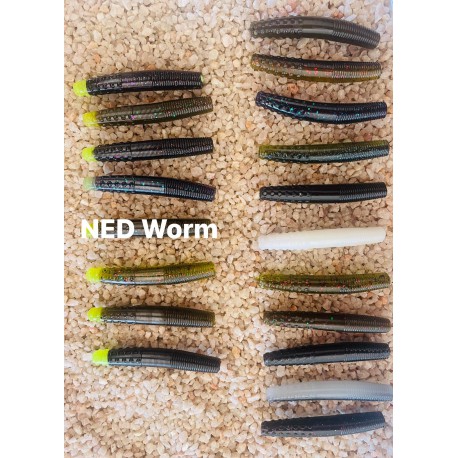 Secret Secret 3in Ned Worm - Ned Rig Bait Black Special