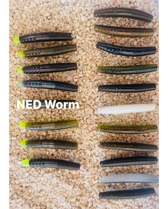 Secret Secret 3in Ned Worm - Ned Rig Bait White Secret Secret 3in Ned Worm - Ned Rig Bait White
