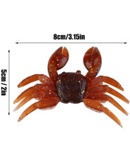 React Soft Crab Green Pumpkin Gold 3.15inx2in With 1/4oz s1 Weighted hook  