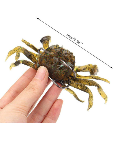 React Rigged Crab Watermelon Green 4 1/3inx2in With 1oz Weighted 3/0 Double hook   React Rigged Crab Watermelon Green 4 1/3inx2in With 1oz Weighted 3/0 Double hook