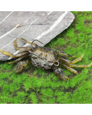 React Rigged Crab Watermelon Green 4 1/3inx2in With 1oz Weighted 3/0 Double hook  