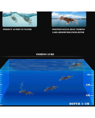 React Rigged Crab Natural Orange 4 1/3inx2in With 1oz Weighted 3/0 Double hook  