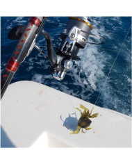 React Rigged Crab Natural Orange 4 1/3inx2in With 1oz Weighted 3/0 Double hook  