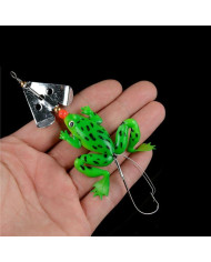 React Spinner Frog  Green Chartreuse Belly 1/0 hook 