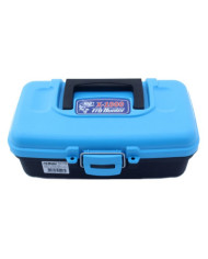 Pro-Hunter 1 Tray Tackle Box Blue Transparent Lid Grey Base