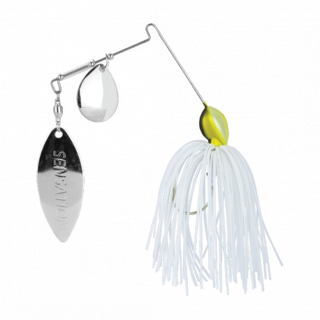  Sensation Spinnerbait White CN- WN 3/8 Oz 