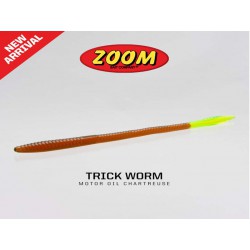 Zoom Original Trick Worm Motor Oil Chartreuse 6.5 inch
