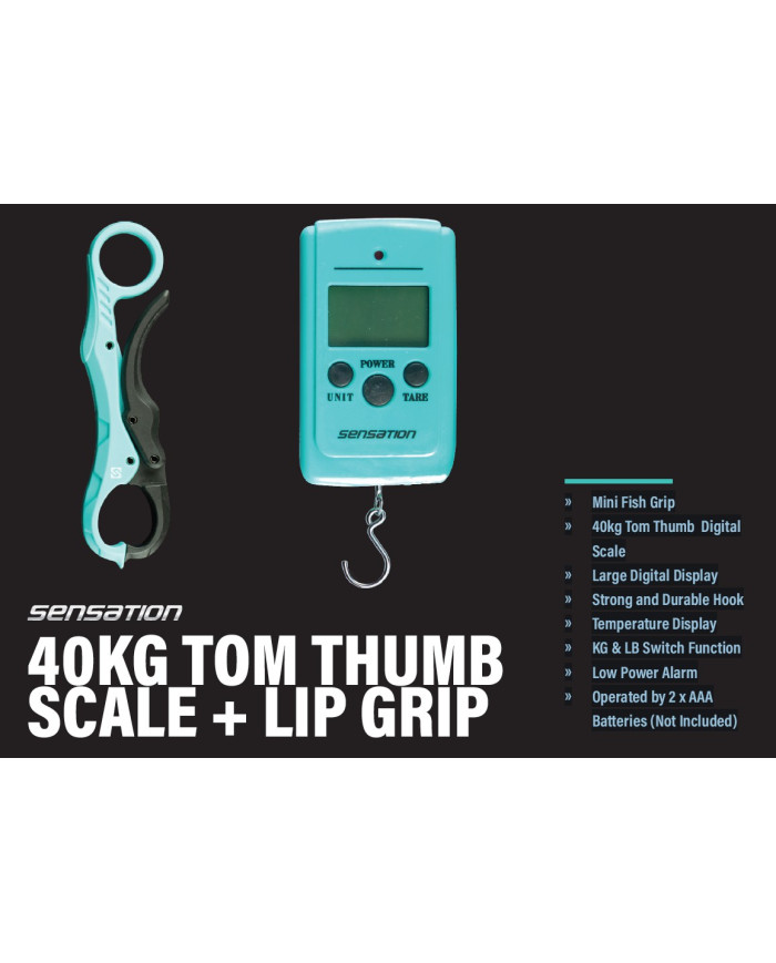 Sensation Tom Thumb 40kg Scale with Mini Lip Grip (2024)