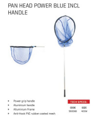 Sensation Panhead 55 cm Power Blue Snagless Rubber Landing Net 