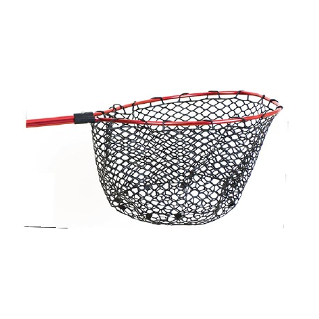 Sensation 45cm Snagless Rubber Landing Net Red Anodized