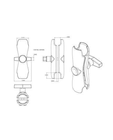 RAM DBL SOCKET C MEDIUM ARM RAM DBL SOCKET C MEDIUM ARM