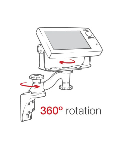 RAM-109VU MB38 Vertical 6" Swing Arm Mount for Fishfinders & Plotters