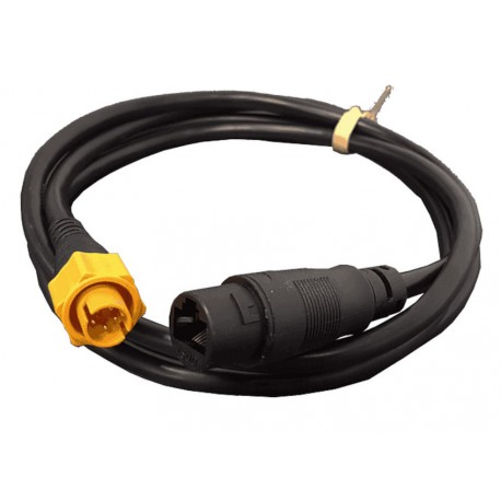 Lowrance 5 Pin Yellow Ethernet Plug to RJ45 Socket 1.5m Adapter Cable