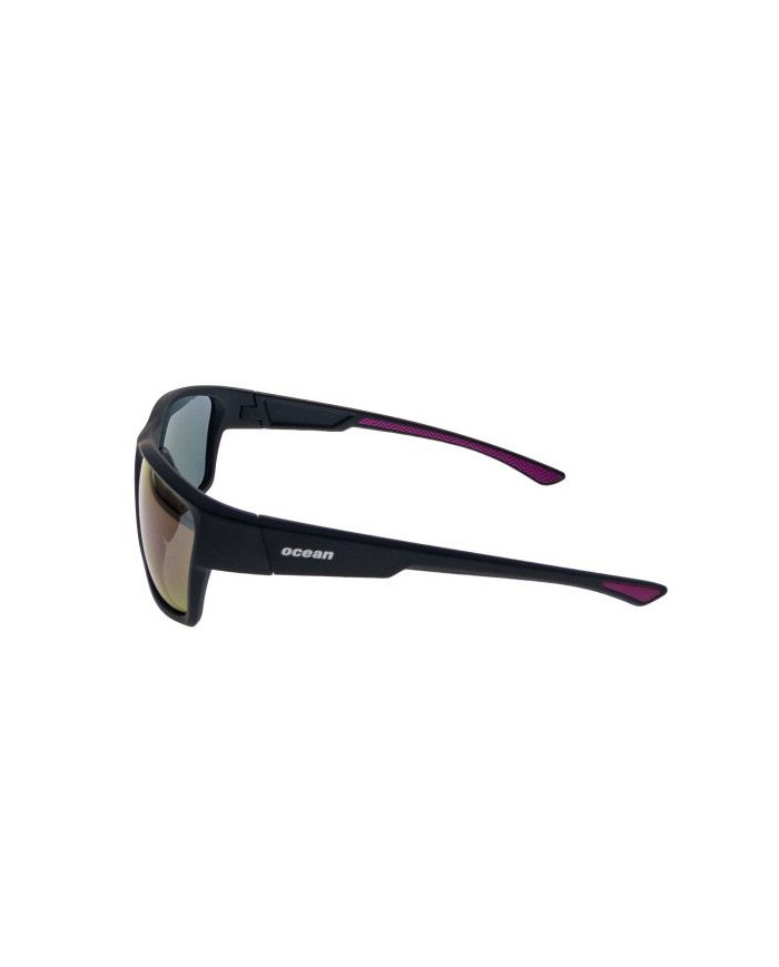 Ocean Polarized Sunglasses - PJ 731 Matt Black frame and Smoke/Purple Revo Lens