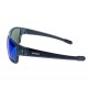 Ocean Polarized Sunglasses - PJ 726 Shiny Crystal Dark Grey Rubber Frame and Smoke/Blue Revo Lens