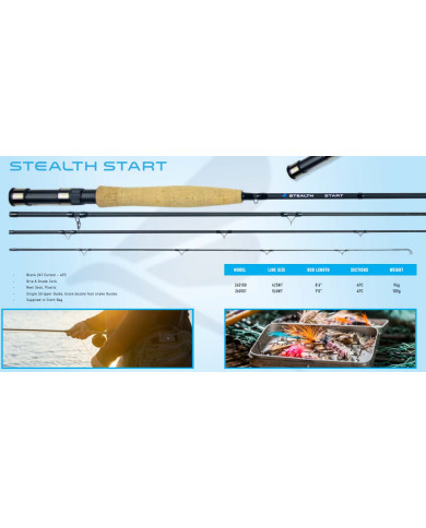 Stealth Start Combo 9ft 5/6wt 4pc Rod- Reel, Floating Line, Tippet and Leader  Stealth Start Combo 9ft 5/6wt 4pc Rod- Reel, Floating Line, Tippet and Leader