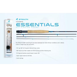 Stealth Essentials Combo 9ft 5wt 4pc Rod- Start 5/6wt Reel, Floating Line, Tippet and Leader 