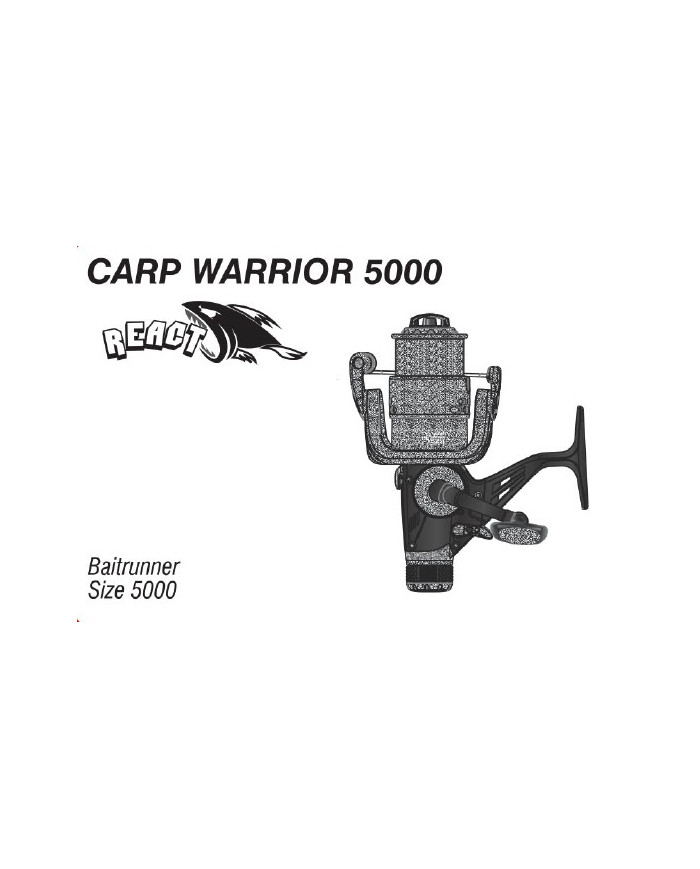 React Carp Warrior 10ft 3lb 2pc Rod 5000 Baitrunner Reel - Black