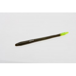 Zoom Finesse Worm Green Pumpkin Chartreuse 4.5 inch