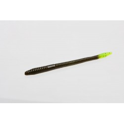 Zoom Finesse Worm Green Pumpkin Chartreuse 4.5in