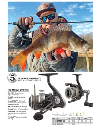 Dragon Fishmaker EVO.3 FD 1120i Front Drag Spinning Reel Dragon Fishmaker EVO.3 FD 1120i Front Drag Spinning Reel