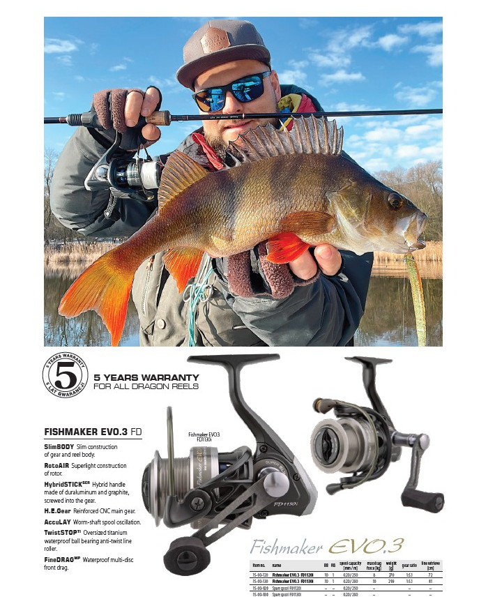 Dragon Fishmaker EVO.3 FD 1130i Front Drag Spinning Reel Dragon Fishmaker EVO.3 FD 1130i Front Drag Spinning Reel