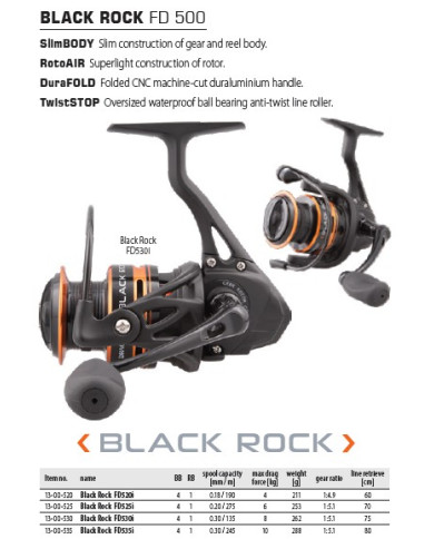 Dragon Black Rock FD 530i Front Drag Spinning Reel Dragon Black Rock FD 530i Front Drag Spinning Reel