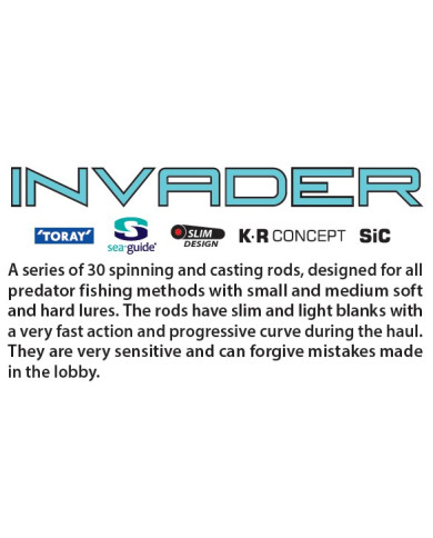 DRAGON Invader 6ft 6in Medium Light Power Extra Fast Action 1 Piece Casting Rod DRAGON Invader 6ft 6in Medium Light Power Extra Fast Action 1 Piece Casting Rod