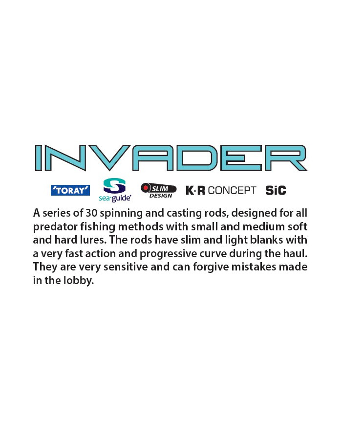 DRAGON Invader 7ft 6in Medium Heavy Power Extra Fast Action 2 Piece Spinning Rod DRAGON Invader 7ft 6in Medium Heavy Power Extra Fast Action 2 Piece Spinning Rod