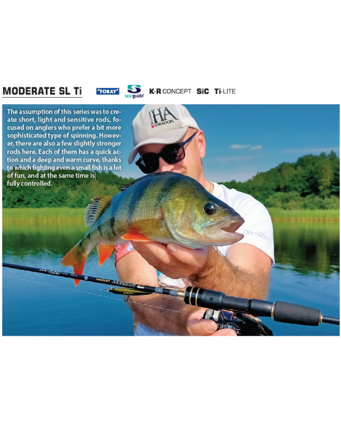 DRAGON Moderate SL TI 7ft Medium Power Fast Action 2 Piece Casting Rod