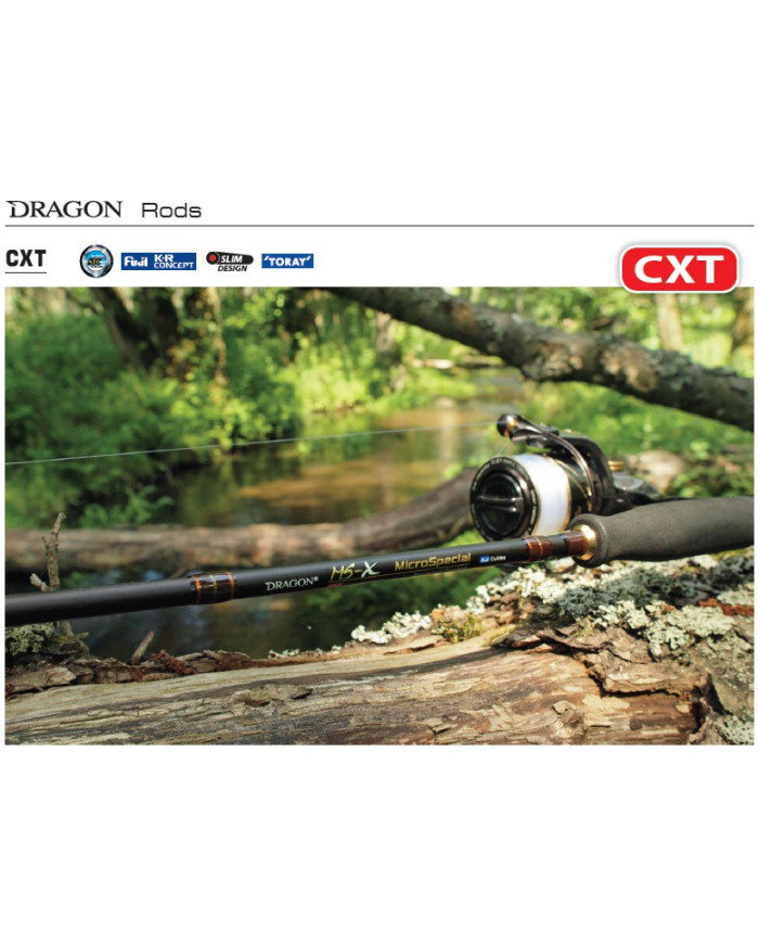 DRAGON CXT MS-X MicroSpecial 7ft6in Med Light Mod Fast 2Pc Casting Rod 