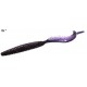 Damiki Leeches Tail Black Silver Purple Flake 5 inch