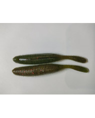 Itty's Secrets Baits Wiggle Stix Green Pumpkin Red/Watermelon 4in