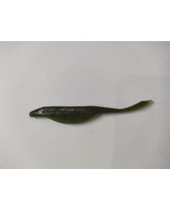 Itty's Secret Baits GS80 SS+ (Heavy Tail Fluke Jr) Green Pumpkin Red/Watermelon 4in