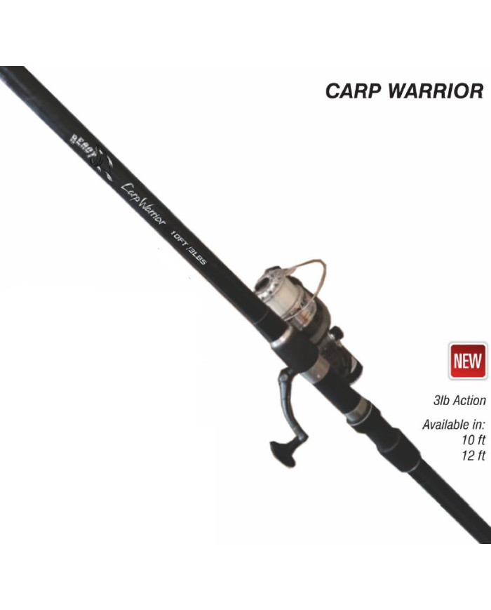 React Carp Warrior Combo 12ft 3lb 2pc Rod 5000 Baitrunner Reel - Black