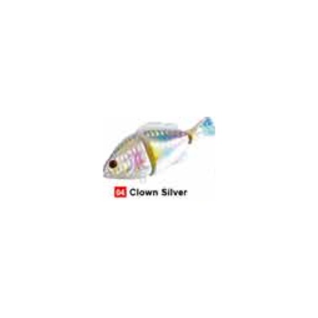 Pro-Hunter Lively Tail 3 Segment Swimbait Clown Silver 3in 9/16oz 