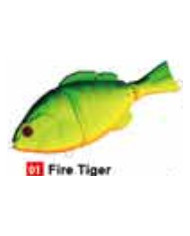 Pro-Hunter Lively Tail 3 Segment Swimbait Firetiger 3in 9/16oz  Pro-Hunter Lively Tail 3 Segment Swimbait Firetiger 3in 9/16oz