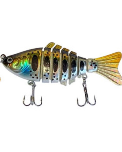 React 7 Segment Swimbait Gold Trout Holo 4in 1/2oz  React 7 Segment Swimbait Gold Trout Holo 4in 1/2oz