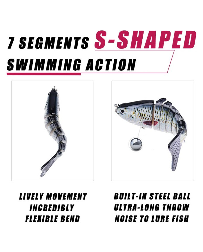 React 7 Segment Swimbait Crappie 4in 1/2oz 