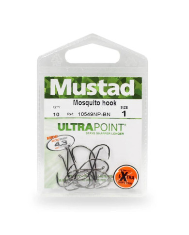 Mustad Mosquito Hook Fine Size 12 Mustad Mosquito Hook Fine Size 12