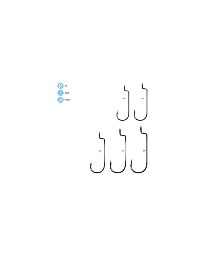 Gamakatsu Offset Shank RB Worm Hook Size 1 BN