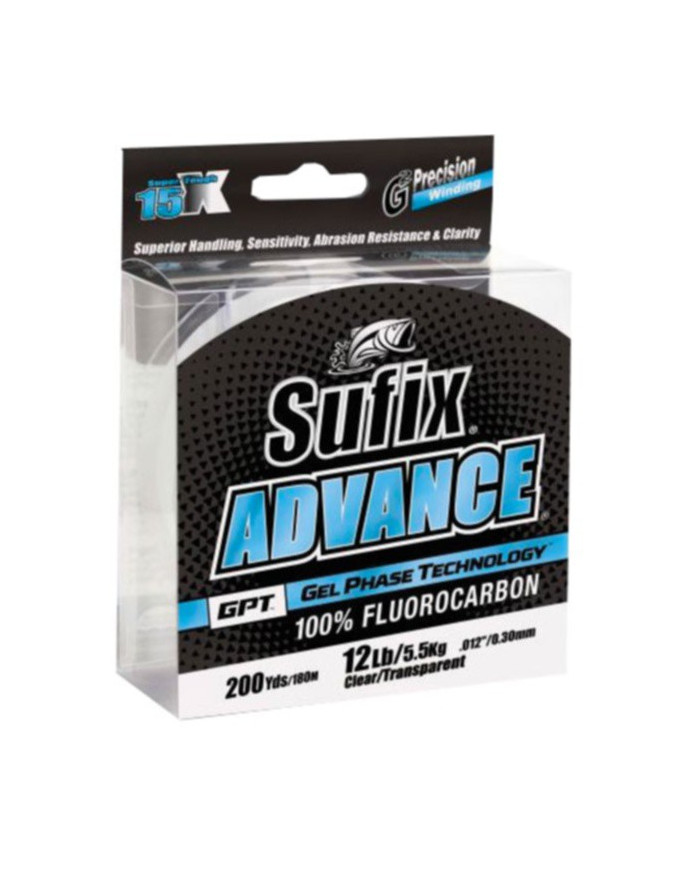 Sufix Advance 100 % Fluorocarbon (Clear) 08 lb 100 Yds Sufix Advance 100 % Fluorocarbon (Clear) 08 lb 100 Yds