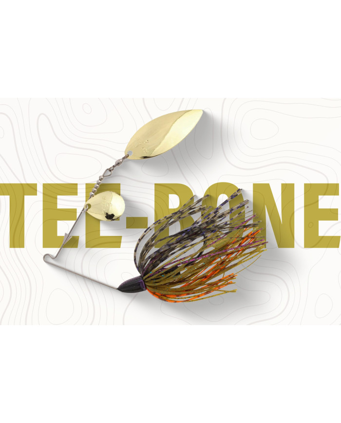 Keitech Tee Bone Tandem Willow 1/2oz Spinnerbait Purple Pearl Shad Keitech Tee Bone Tandem Willow 1/2oz Spinnerbait Purple Pearl Shad