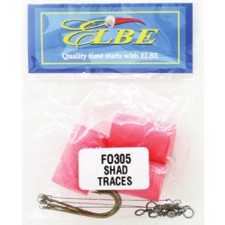Elbe Shad/Elf Single Hook Cork Trace 3pc 