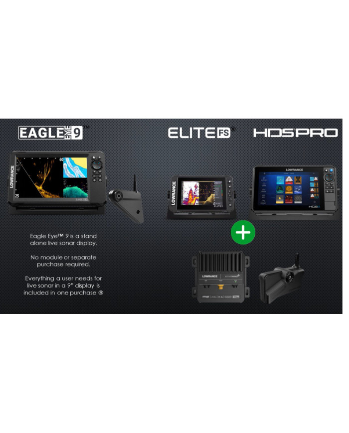 Lowrance Eagle Eye 9 Chartplotter with Live Forward & Down Sonar