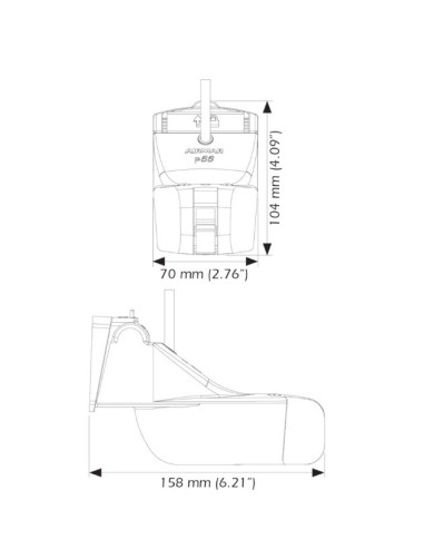 AirmarP66 Multisensor CW Transom Mount 50-200 khz 600 Watt Skimmer Transducer Lowrance  9 Pin Black Plug AirmarP66 Multisensor CW Transom Mount 50-200 khz 600 Watt Skimmer Transducer Lowrance  9 Pin Black Plug